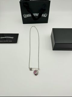 🌟Quality Assurance🌟Chrome Hearts Pink Heart Pin Necklace64244960068867110