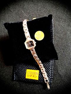 [經典珍藏][CITIZEN QUARTZ Miniature Ladies Watch][星辰]日系女士經典.優雅石英鋼帶手錶 黑色簡約錶盤 Elegant & Classy *交收及詳情請看描述64239408757379110