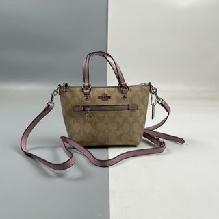 💎品質保障💎COACH 蔻馳女包 MINI GALLERY 女士斜挎包單肩包餃子包64234489916546110