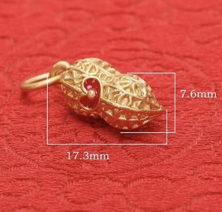 Ancient Method Sand Gold DIY Red String Accessory Peanut Pendant64243208362498110