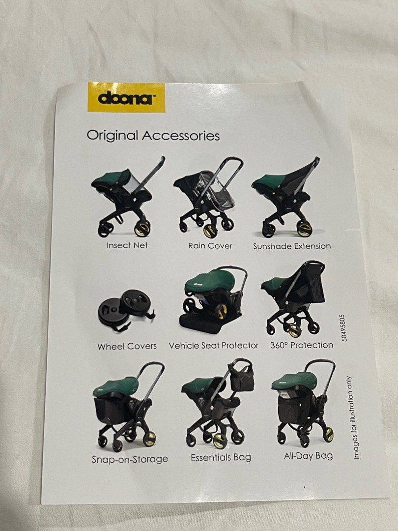 Doona Stroller (Category: Strollers) located in Muntinlupa City. Submitted by zaia_k (Listing ID 1399525322, Image 2). Description: - Doona stroller - Black frame with yellow accents - Navy blue canopy - Designed for portability and ease of use - Perfect for travel - Freebies: Doona Insect net, Doona Canopy & shoulder pads, Doona seat cover- nitro black (all original Doona with receipt), Snap on storage bag Purchase price: php. 35000 Selling: php