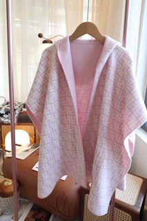 FENDI 芬迪斗篷披風針織刺繡雙面64238735886466110