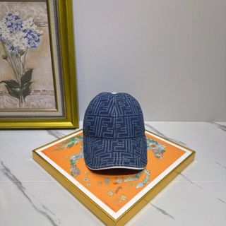 Fendi 藍色牛仔布棒球帽64244797350273110