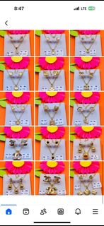 黃金項鍊及耳環套裝64240751931266110