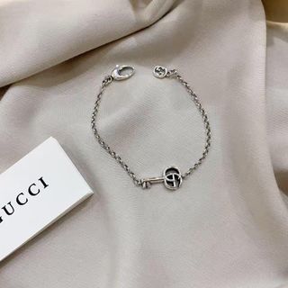 💎誠信賣家💎Gucci 古馳純銀雙 G 復古蔓藤雕刻鑰匙手鍊64240106706562110