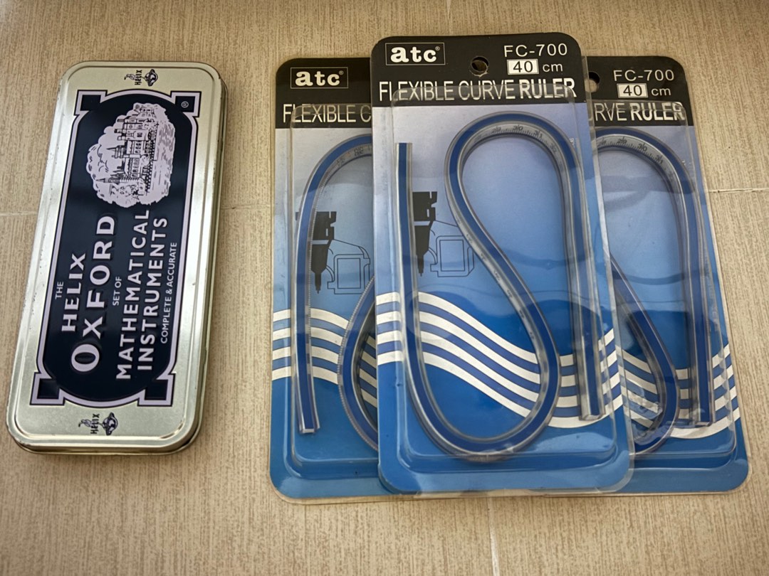 Helix Oxford Mathematical Instruments Set & Flexible Curve Rulers ...