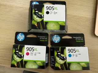 HP 905XL Ink Cartridges - Black, Cyan, Magenta