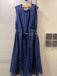 Inkday 藍色無袖連衣裙64239924653570110