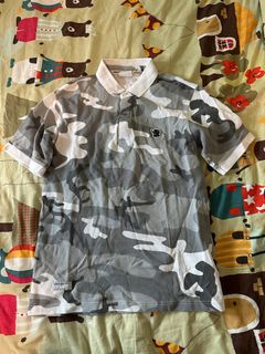 【URSUS. IZZUE.BAPE】 camo polo Size L 白灰迷彩64234842963843110