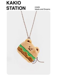 KAKIO STATION 漢堡小熊毛絨零錢包匙扣證件收納小包耳機包可愛男女生掛飾生日禮物👉🏻2️⃣種款式👈🏻64234667793410110