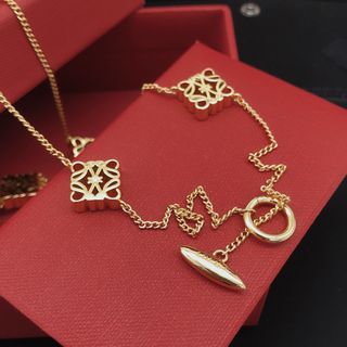 Loewe necklace outlet鏤空花卉長項鍊64239069311874110