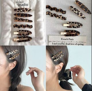 豹紋髮夾, 鯊魚抓夾5.5cm(Made in Korea)64235657366530110