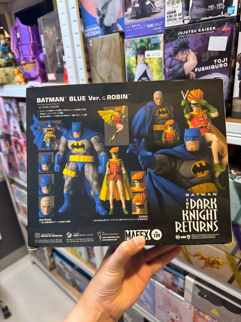 MAFEX Batman: The Dark Knight Returns (Blue Version & Robin) (Category: Figurines & Statues) located in Davao. Submitted by capsuleplanetph (Listing ID 1399572740, Image 2). Description: 🦇 MAFEX The Dark Knight Returns: Batman & Robin (Blue Ver.) Action Figure Set 🔥 RARE MAFEX DC Comics Collectible! 🔥 This is the ultimate set for any serious Batman collector. Get the iconic design from Frank Miller's The Dark Knight Returns saga! 🦇 Product: M