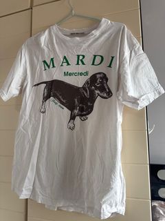 Mardi Mercredi 狗圖案白色T恤64236319699331110
