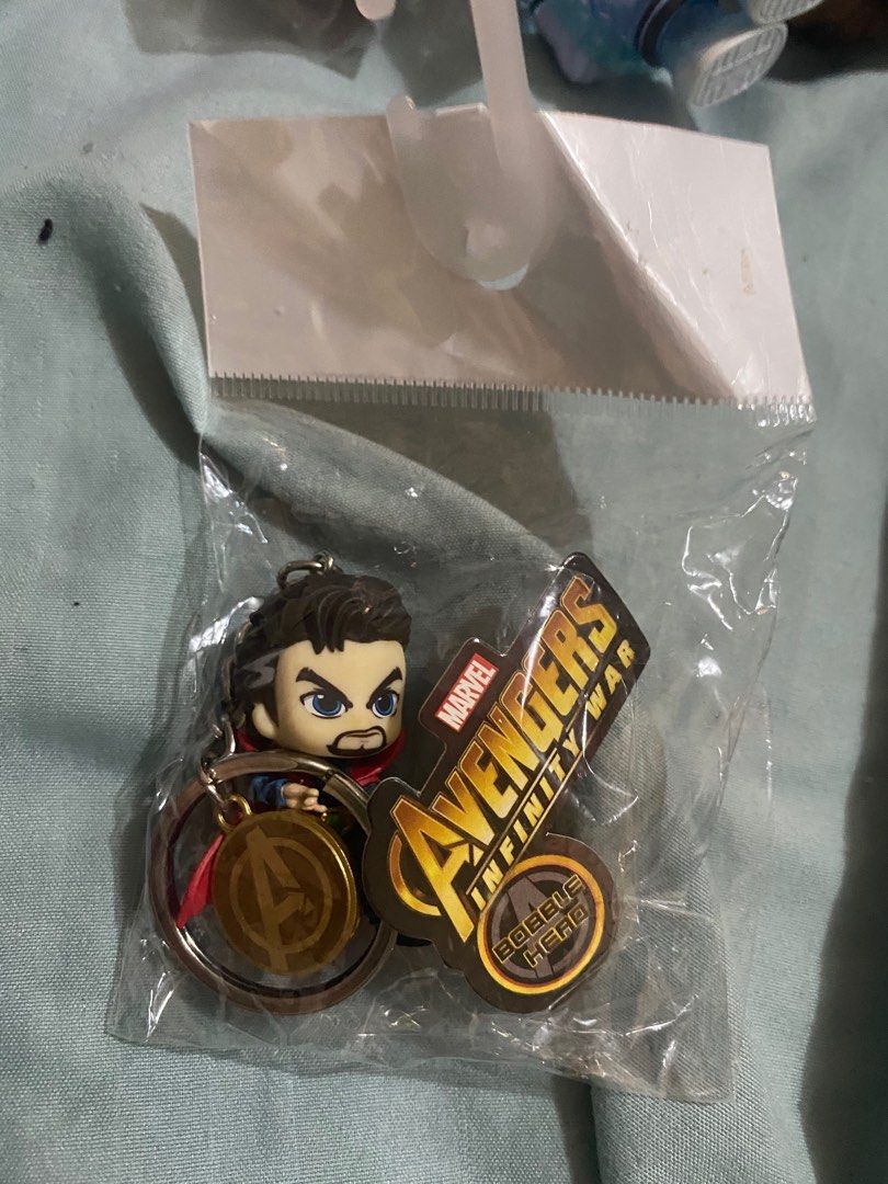 Marvel Avengers Infinity War Doctor Strange Keychain & Finger Puppet (Category: Western Merchandise) located in Quezon City. Submitted by albie79 (Listing ID 1399456053, Image 3). Description: - Doctor Strange Keychain from Avengers: Infinity War BUNDLE - Both items are brand new - Still in original packaging.