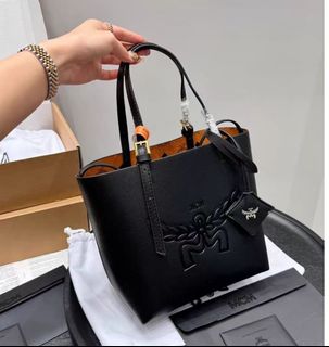 💎Quality Assurance💎MCM Solid Color Series Himmer Doppel Shopping Bag64238203538946110