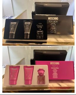 🅰️Moschino Toy boy禮盒套裝 🎁香水5ml + 身體乳25ml +沐浴露25ml 🅱️Moschino Toy 2 禮盒套裝🎁64239070032001110