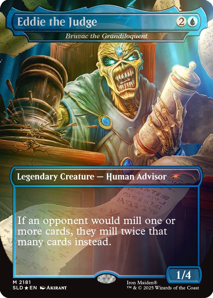 MTG Secret Lair x Iron Maiden Eddie Unchained Foil Edition, Toys