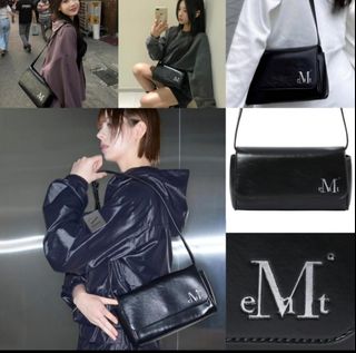 Mucent 黑色方形男女單肩包64235515790850110