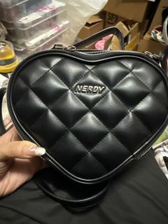 NERDY 心形菱格紋手提包64239068727937110