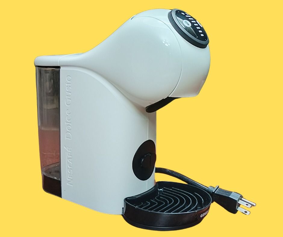 nescafe dolce gusto genio s basic coffee machine maker (Category: Coffee Machines & Makers) located in Antipolo. Submitted by bloodflowers (Listing ID 1399609665, Image 2). Description: actual pix posted issues: no box; micro scratches due to cleaning rfs: no longer used; was given boxes of imported capsules which turned out to be incompatible* bought in s&r for ₱5,495 specs: https://www.dolce-gusto.com.ph/coffee-machine/genio/genio-s-basic-machi