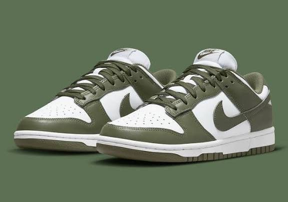 Nike Dunk Low Olive Green (Category: Sneakers) located in Manila. Submitted by eediso10 (Listing ID 1399518290, Image 1). Description: - Nike Dunk Low - Olive green and white colorway - Iconic Nike swoosh - White midsole, olive green outsole - Olive green laces - Ideal for everyday use.