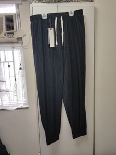 N-MAX 黑色褶皺休閒褲 3XL64239410284162110