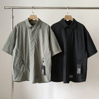Oakley 日本線FGL戶外機能印花翻領短袖襯衫 日本線機能速幹短袖襯衫 Shirts64240587486978110