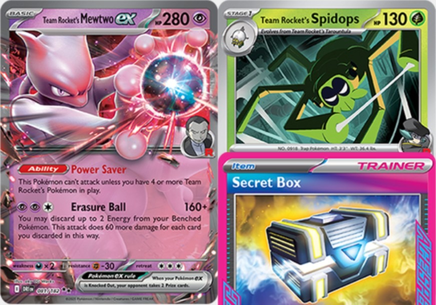 Pokemon TCG Team Rocket's Mewtwo ex Spidops Deck with Secret Box ...
