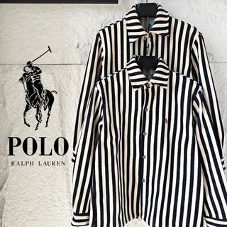 Polo Ralph Lauren 美式復古經典翻領黑白豎條紋夾克外套 時空切割的視覺法典 Shirts64237984731139110