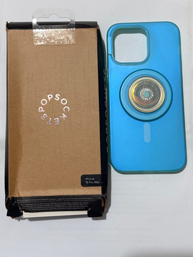 Popsocket Casing for Iphone 15 pro max (Category: Cases & Sleeves) located in Quezon City. Submitted by house_of_all (Listing ID 1399553225, Image 2). Description: with popsocket magnet and grip all worth 3.6k.