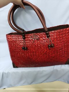 紅色編織手提袋 大袋 聖誕新年必備64242491737218110