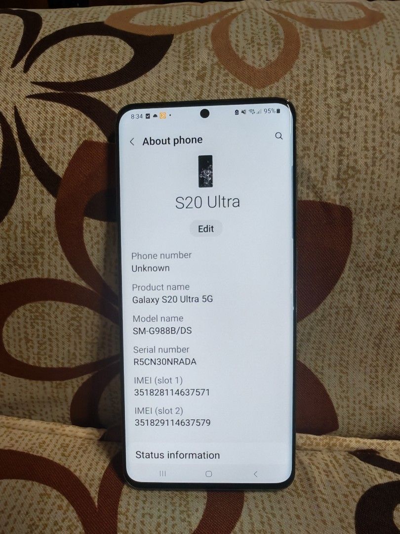 Samsung S20 Ultra (Category: Samsung) located in Manila. Submitted by hnhpastri46704 (Listing ID 1399576117, Image 3). Description: no charger.