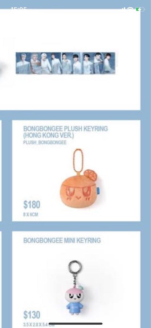 包sf)Seventeen bongbongee plush keyring 香港限定, 興趣及遊戲, 收藏