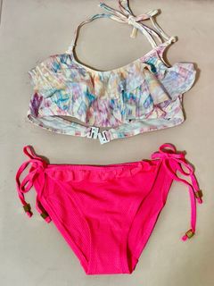 全新sixty eight 兩件式比基尼泳衣👙荷葉邊夢幻彩色bikini set swimsuit64238734198402110