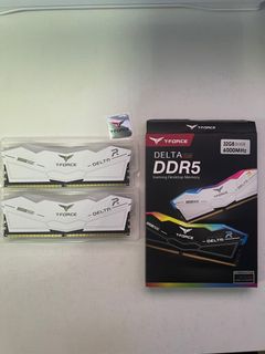 TEAMGROUP T-FORCE Delta RGB DDR5 6000mhz (2x16GB) CL28 White Hong Kong Version64240586473219110