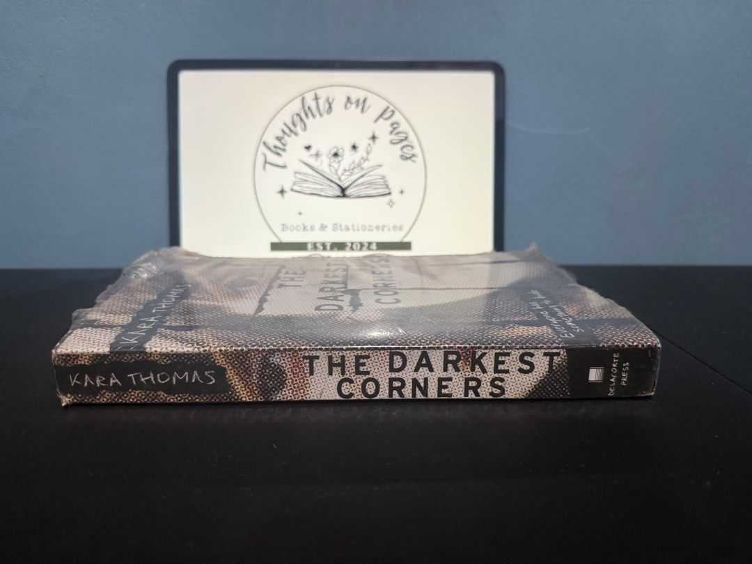 The Darkest Corner by Sara Thomas (Large trade paperback) (Category: Storybooks) located in San Juan City. Submitted by thoughtsonpages (Listing ID 1399601354, Image 2). Description: Preloved 📌 Guidelines 📌 + Send the order form via message once the order has been confirmed. ORDER FORM Name: Contact number: Complete address: Mode of Payment: (Gcash/BDO/BPI) Mode of Delivery: (J&T Express/LBC/Flash Express/Lalamove) + Settle the payment of the b