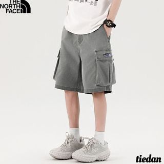 The North face TNF 夏季新款 男女同款冰絲工裝短褲，男士日系復古潮牌大碼五分褲短褲，男士中褲寬鬆多口袋直筒褲 SHORTS PANTS64245340381826110