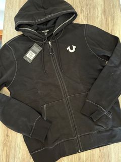 True religion 明線薄絨帶帽衛衣外套64235211939073110