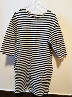 Uniqlo 條紋中袖連衣裙64237117630467110