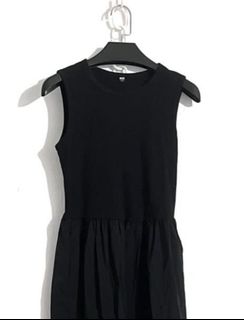 Uniqlo Long Dress Uniqlo連身裙黑色長裙64239556997762110