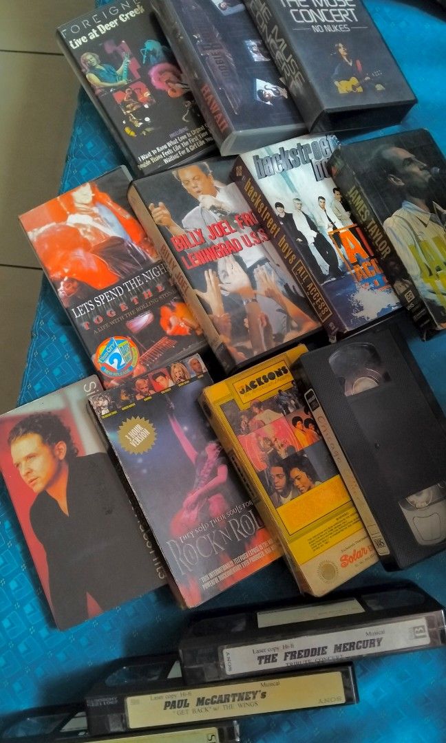 VHS TAPES...CONCERTS (Category: CDs & DVDs) located in Marikina City. Submitted by morningsunrays (Listing ID 1399478229, Image 1). Description: VHS tapes MOP....GCASH THRU LALAMOVE/JRS.