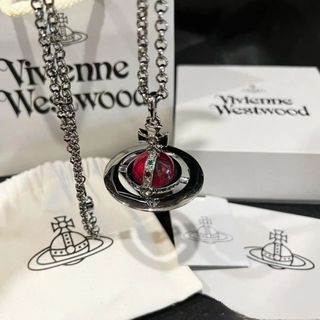 Vivienne Westwood orb 紅色土星項鍊女09464239925338883110