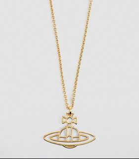 Vivienne Westwood Thin Lines 線條土星系列 金色吊墜頸鏈11164234668301185110