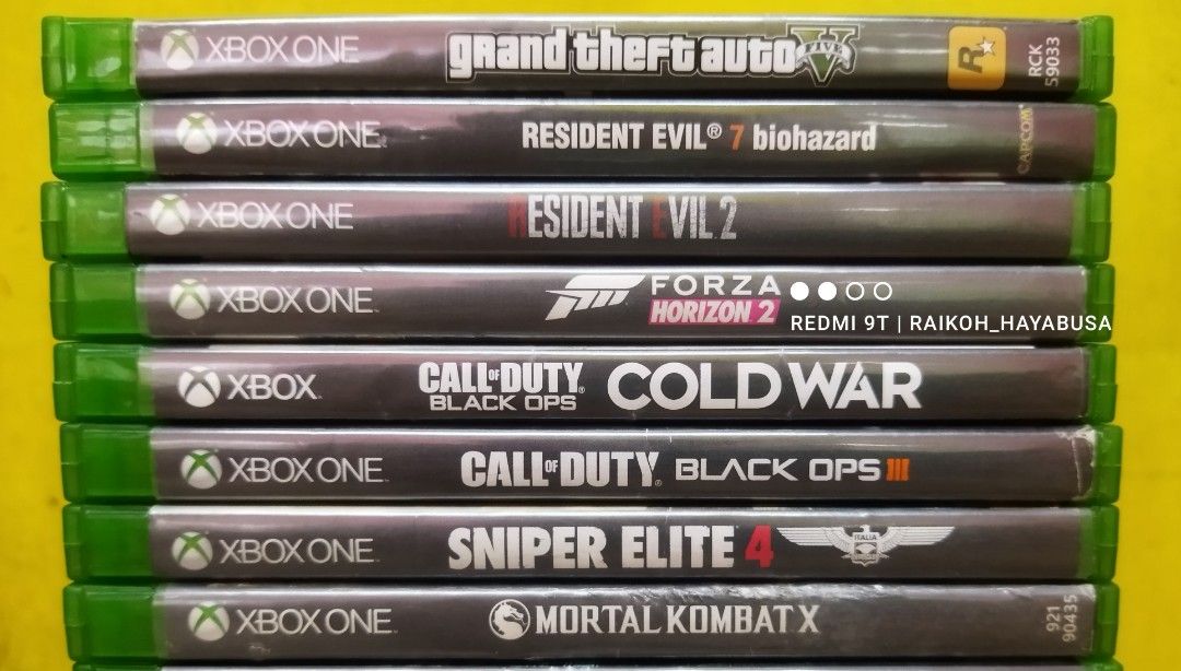 Xbox One Games TESTED Working!!! (Category: Xbox) located in Dasmarinas. Submitted by nixx_hayabusa (Listing ID 1399483520, Image 3). Description: Xbox One And Xbox 360 Games For Sale Xbox One Game Titles: Grand Theft Auto V Premium Edition 700 (SOLD) Resident Evil 7: BIOHAZARD 600 (SOLD) Resident Evil 2 600 (SOLD) Forza Horizon 2 600 (SOLD) Diablo III Eternal Collection 700 Rise Of The Tomb Raider 500 (SOLD) Warriors Orochi 3 Ultimate 500 Dynast