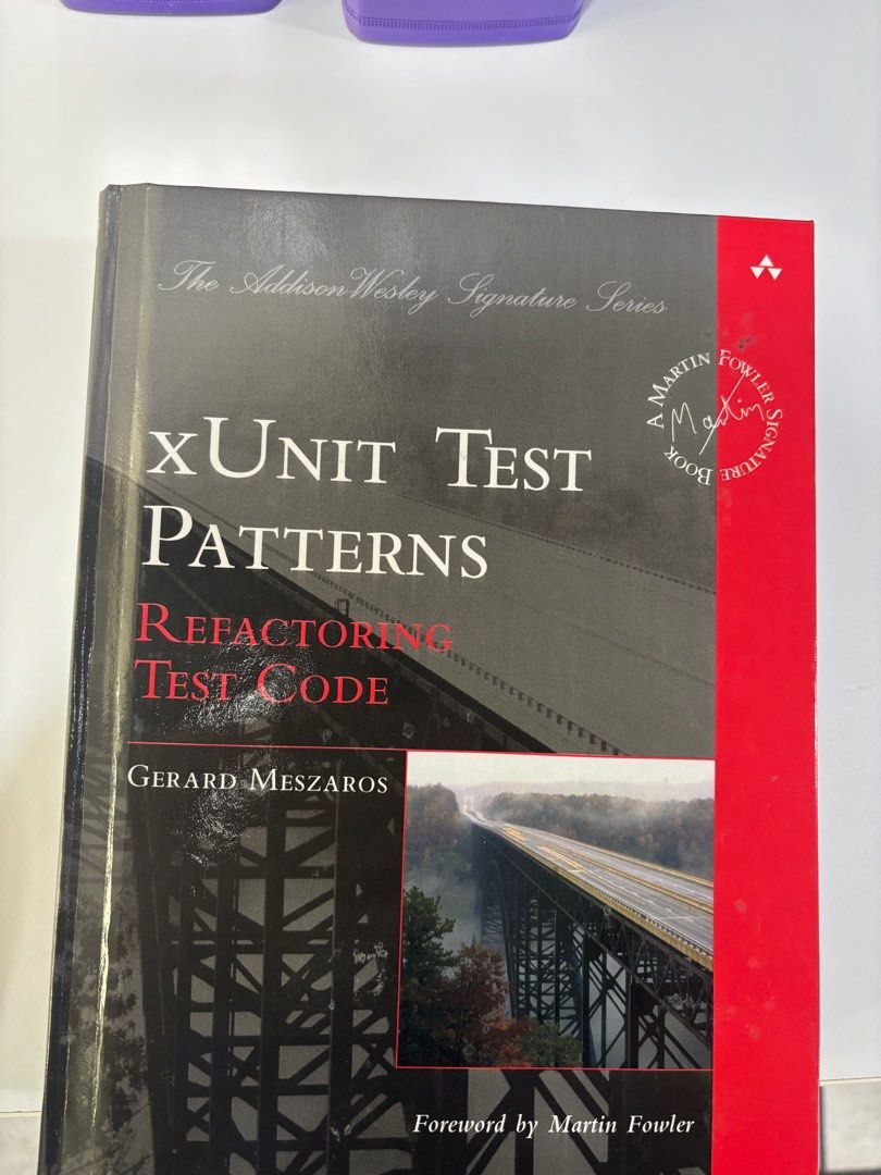 xUnit Test Patterns: Refactoring Test Code (Category: Textbooks) located in Singapore. Submitted by pingguitsme (Listing ID 1399544302, Image 4). Description: - Comprehensive guide to automated testing with xUnit. - Part of the Addison-Wesley Signature Series. - Covers writing better tests, fixture teardown, and refactoring. - Essential resource for developers..