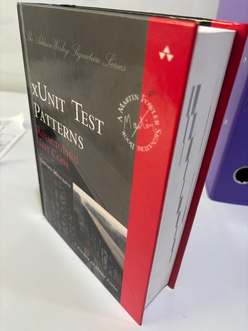 xUnit Test Patterns: Refactoring Test Code (Category: Textbooks) located in Singapore. Submitted by pingguitsme (Listing ID 1399544302, Image 1). Description: - Comprehensive guide to automated testing with xUnit. - Part of the Addison-Wesley Signature Series. - Covers writing better tests, fixture teardown, and refactoring. - Essential resource for developers..