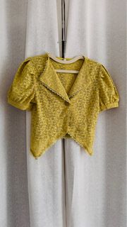 黃色蕾絲上衣 斯文靚料Top64233811494531110