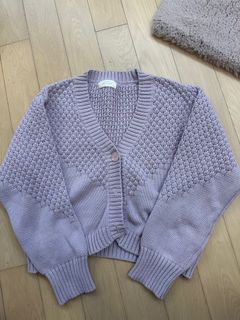 100% new 韓國🇰🇷淺紫色針織外套64245677807617110