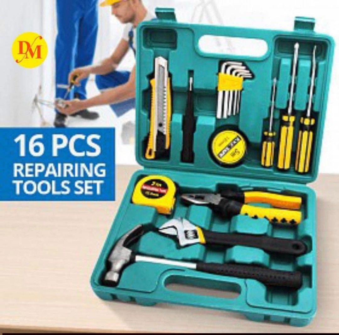 16pcs Repairing Tools Set (Category: Construction Tools & Equipment) located in Manila. Submitted by onlineshoppersph (Listing ID 1399693808, Image 1). Description: Cash On Deliver - Metro Manila - Delivery Fee/Handling Fee shouldered by BUYERS - DF/HF depends on BUYERS Location LALAMOVE PICK UP - Cash on Deliver - Metro Manila & Nearby DELIVER THRU COURIER, CARGO & BUS - Provincial Buyers - Payment 1st Thank You.